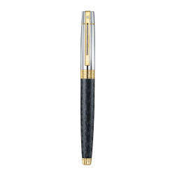 Stylo Plume 300 Noir gravé+attribut doré et chromé sheaffer