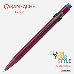 Stylo à bille rétractable 849 bordeaux caran d'ache