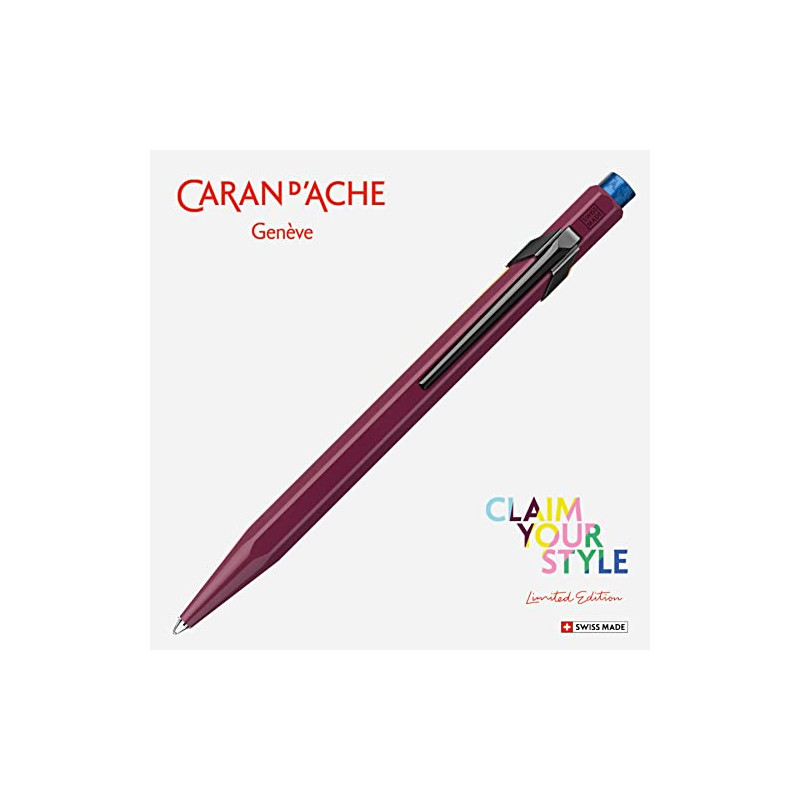 Stylo à bille rétractable 849 bordeaux caran d'ache