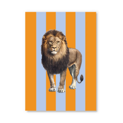 Carte postale Lion rayé OHH...