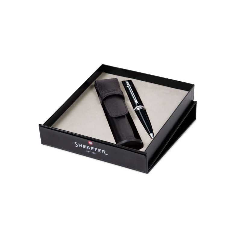 Stylo-bille de luxe Sheaffer® avec étui en cuir – Coffret cadeau élégant