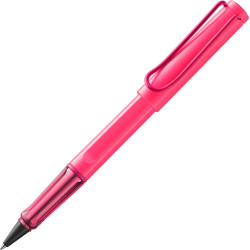 Stylo roller Lamy Safari rose néon vue complète
