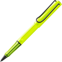 Stylo roller Lamy Safari jaune néon vue complète