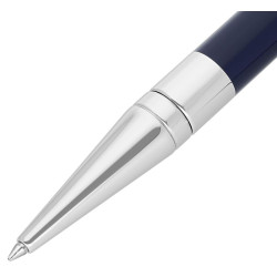 Détail de la pointe du stylo bille Initial Bleu Foncé & Chrome S.T. Dupont.