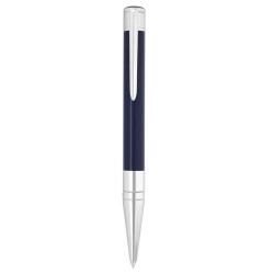 Stylo bille Initial Bleu Foncé & Chrome S.T. Dupont vue de face.