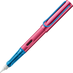 Stylo plume LAMY AL-star Roller Skate rose et bleu.