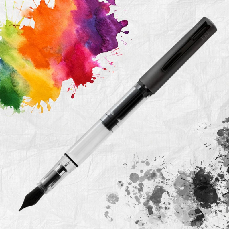 Stylo plume Monteverde USA MP1 Grey MV34123 en mise en scène artistique