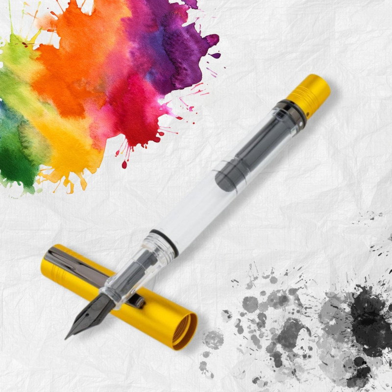 Stylo plume Monteverde USA MP1 Honey Yellow 34203 en mise en scène artistique