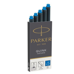 Cartouches Parker Quink bleu lavable, boîte de 5 – vue du conditionnement.