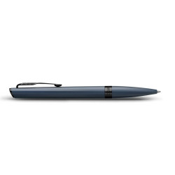 Stylo bille Parker Meridian bleu et noir présenté horizontalement