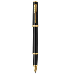Stylo roller Parker Meridian noir et doré – vue verticale
