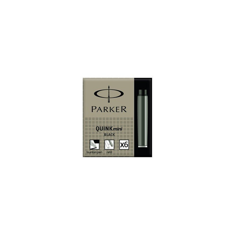 Cartouches petit format Noires Parker Quink- Boite de 5